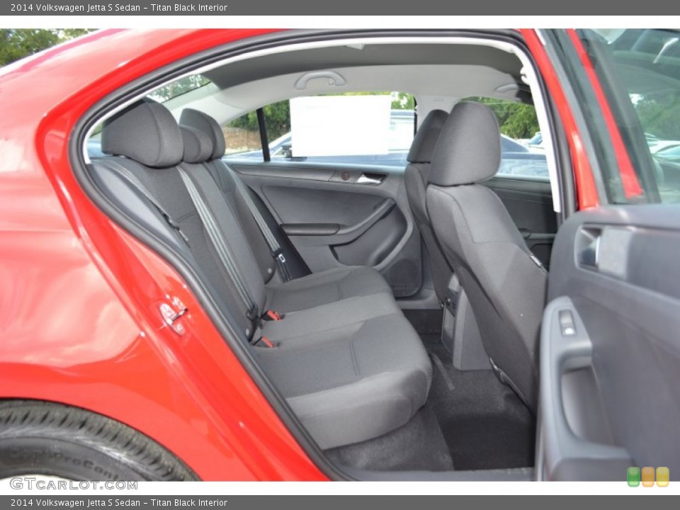 Titan Black Interior Rear Seat for the 2014 Volkswagen Jetta S Sedan #84607537