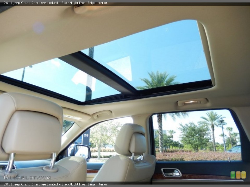 Black/Light Frost Beige Interior Sunroof for the 2011 Jeep Grand Cherokee Limited #84607903