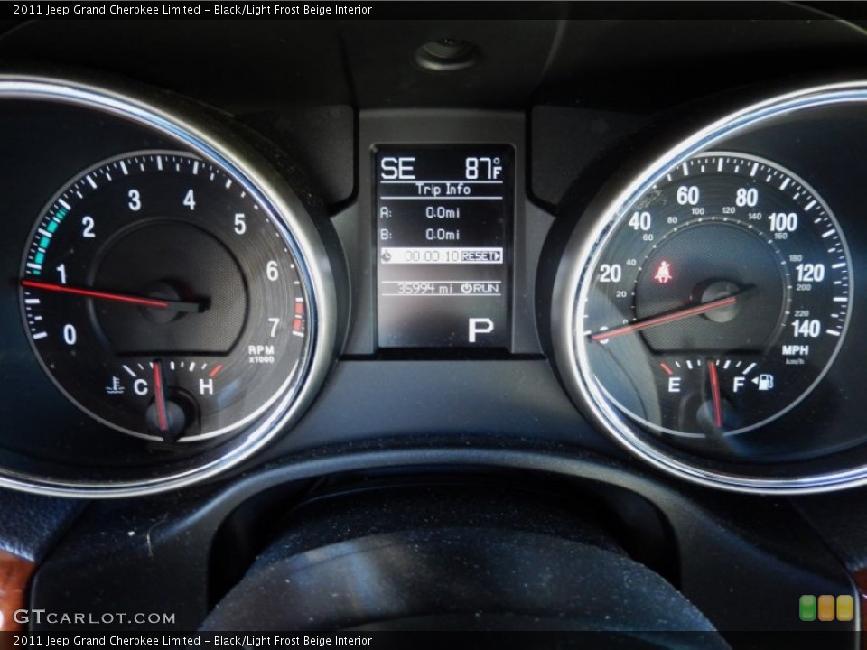 Black/Light Frost Beige Interior Gauges for the 2011 Jeep Grand Cherokee Limited #84607978