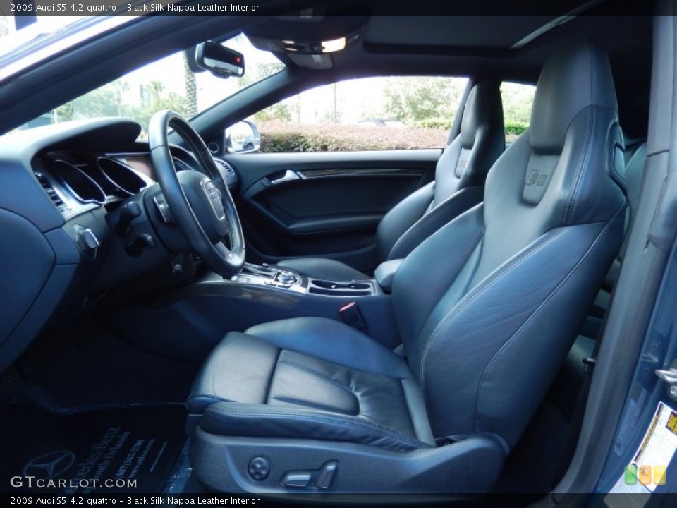 Black Silk Nappa Leather Interior Front Seat for the 2009 Audi S5 4.2 quattro #84610240
