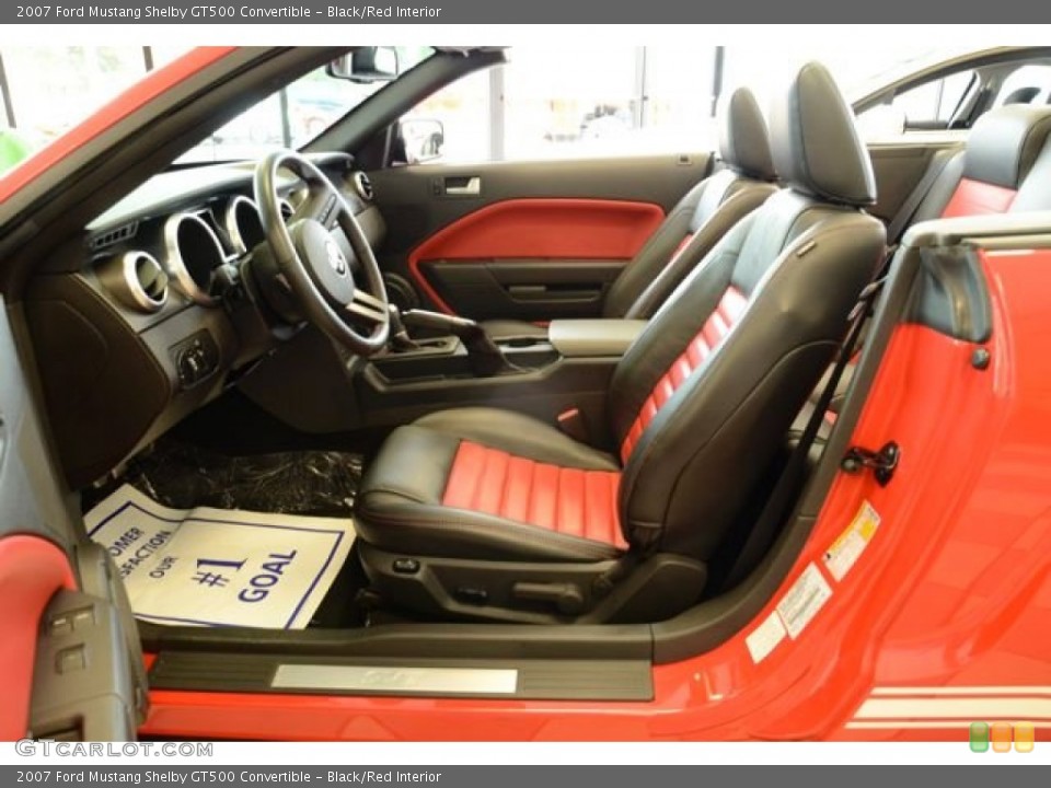Black/Red Interior Photo for the 2007 Ford Mustang Shelby GT500 Convertible #84621116