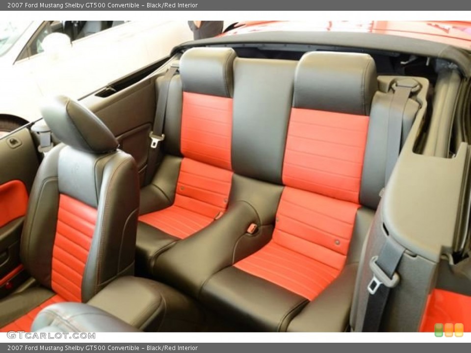 Black/Red Interior Rear Seat for the 2007 Ford Mustang Shelby GT500 Convertible #84621140
