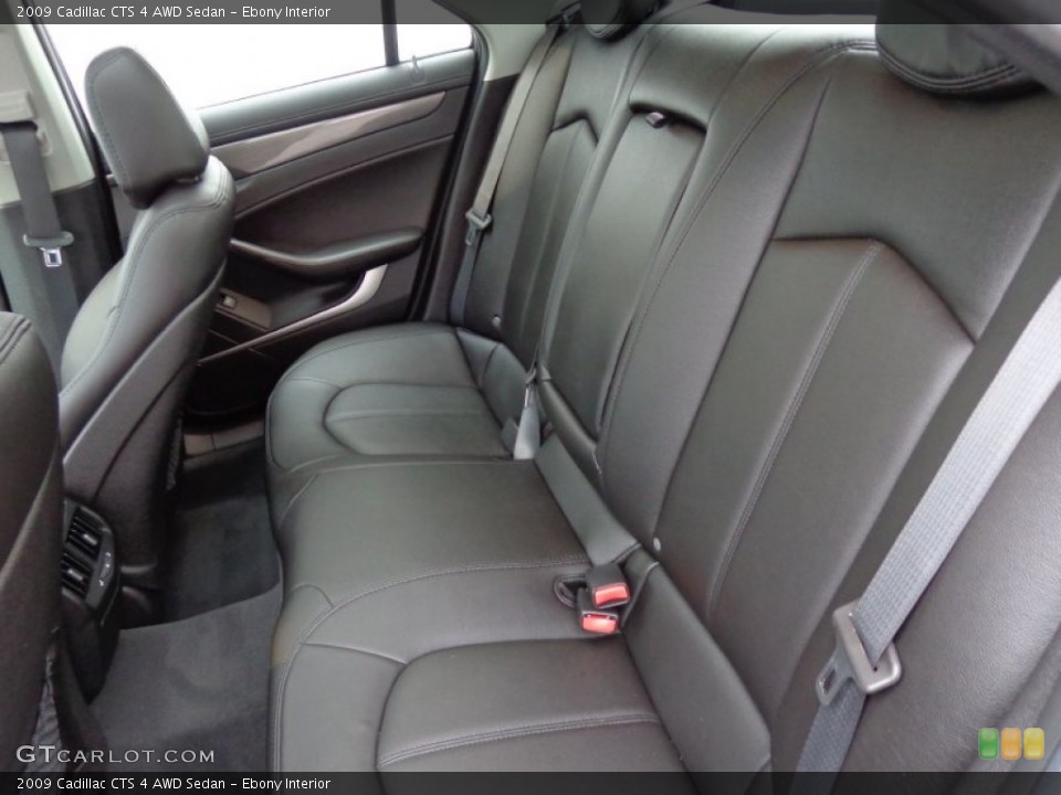 Ebony Interior Rear Seat for the 2009 Cadillac CTS 4 AWD Sedan #84626045