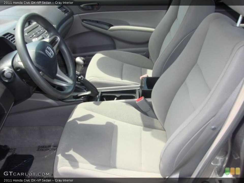 Gray Interior Front Seat for the 2011 Honda Civic DX-VP Sedan #84626150