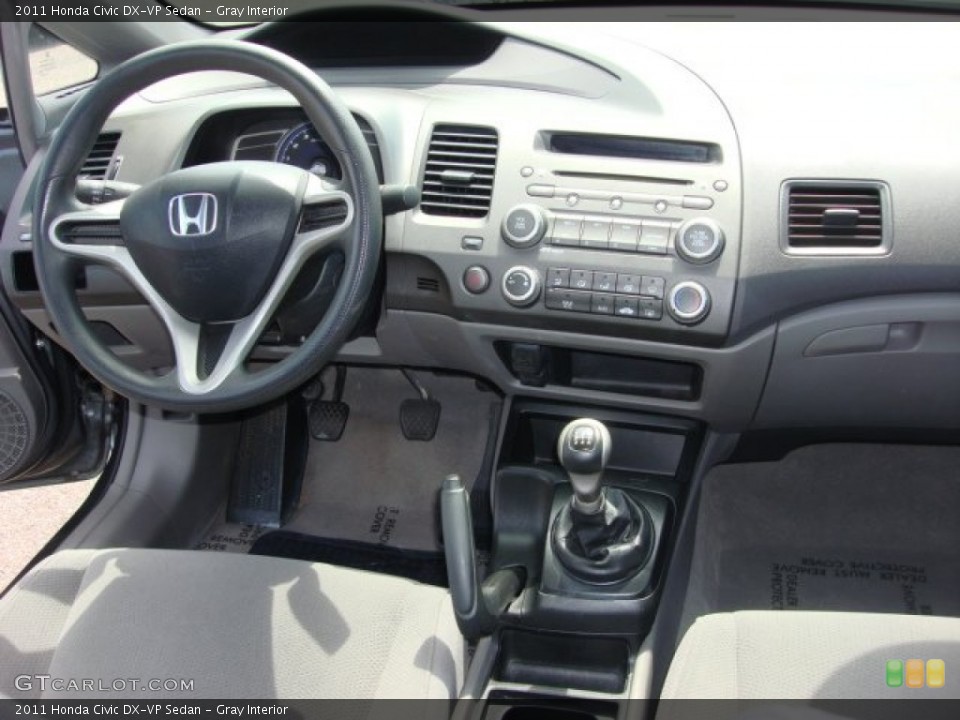 Gray Interior Dashboard for the 2011 Honda Civic DX-VP Sedan #84626204