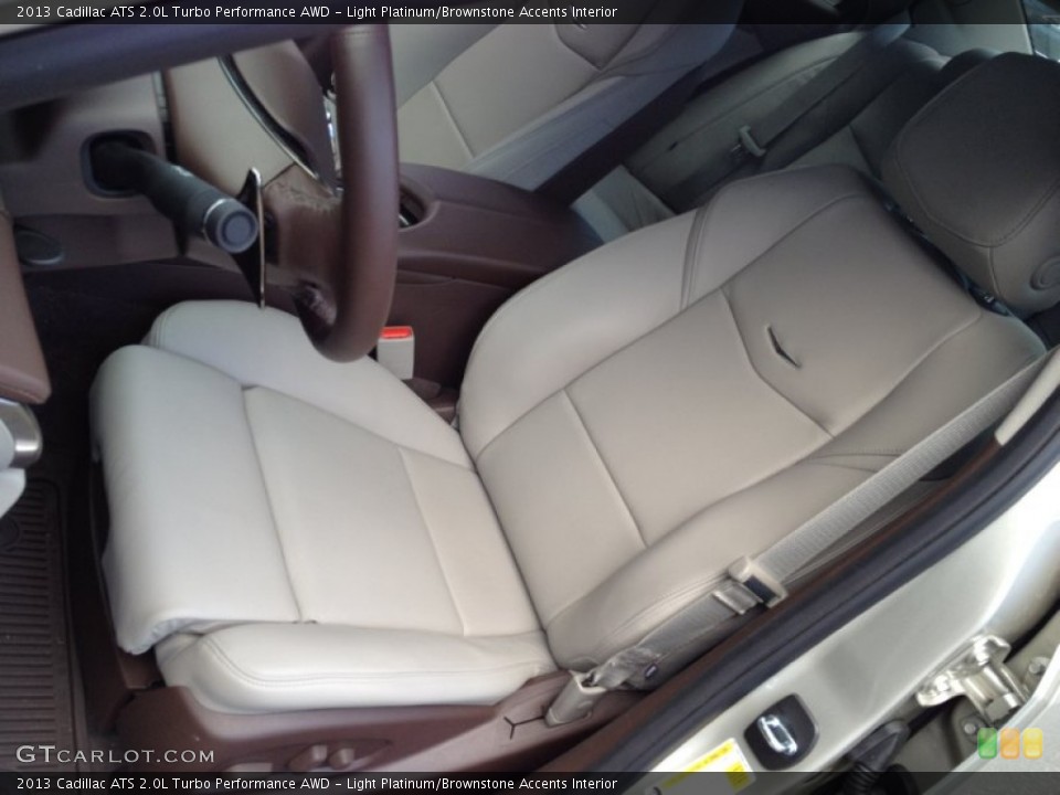 Light Platinum/Brownstone Accents Interior Front Seat for the 2013 Cadillac ATS 2.0L Turbo Performance AWD #84629468
