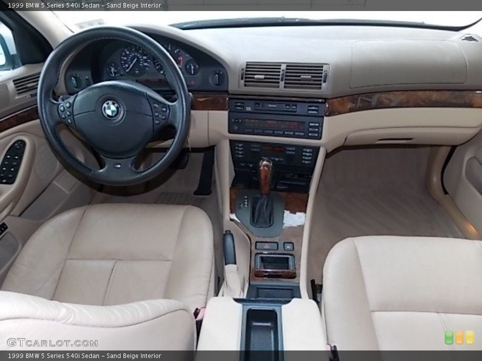 Sand Beige Interior Dashboard for the 1999 BMW 5 Series 540i Sedan #84636215