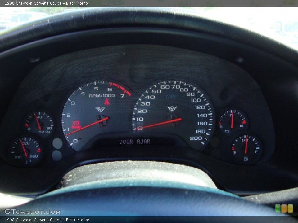 Black Interior Gauges for the 1998 Chevrolet Corvette Coupe #84637985