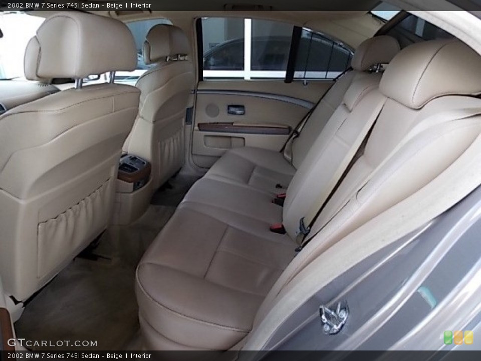 Beige III Interior Rear Seat for the 2002 BMW 7 Series 745i Sedan #84642128