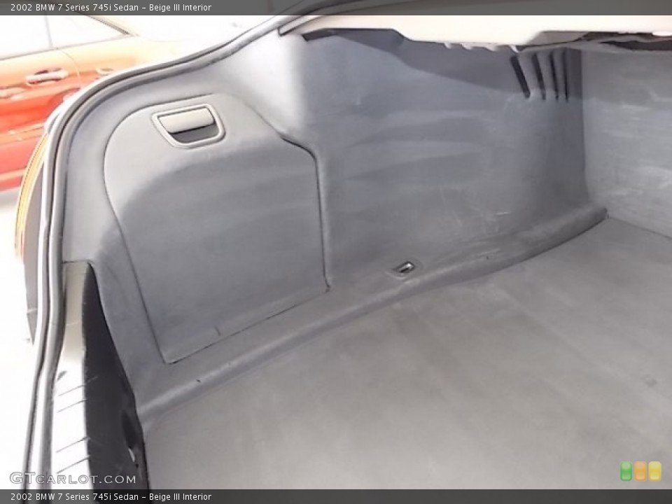 Beige III Interior Trunk for the 2002 BMW 7 Series 745i Sedan #84643205
