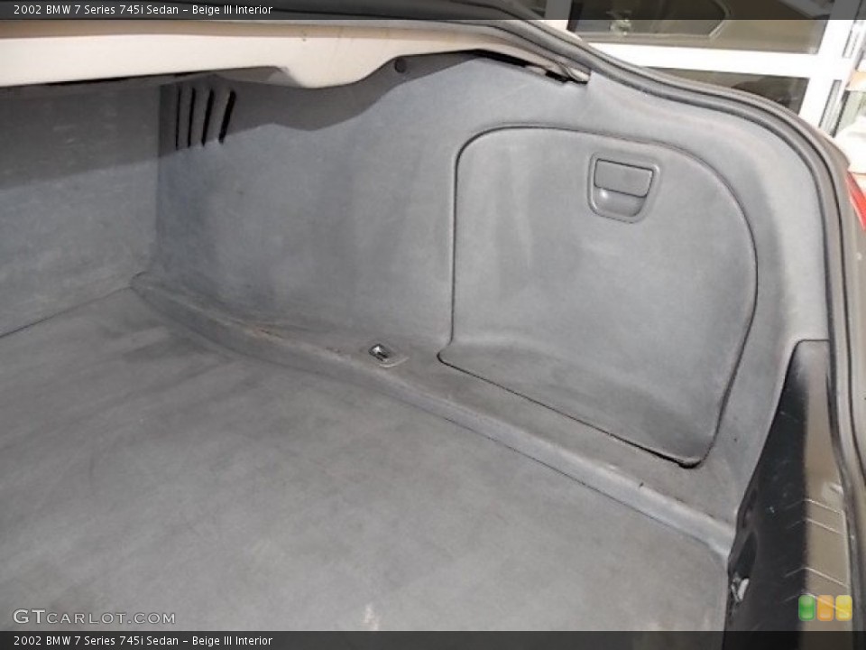 Beige III Interior Trunk for the 2002 BMW 7 Series 745i Sedan #84643226