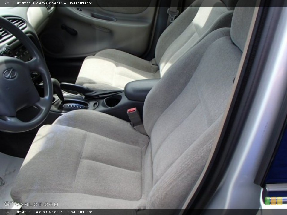 Pewter Interior Front Seat for the 2003 Oldsmobile Alero GX Sedan #84646781