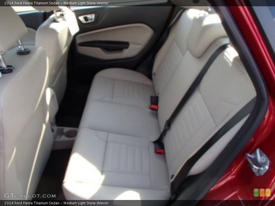 Medium Light Stone Interior Rear Seat for the 2014 Ford Fiesta Titanium Sedan #84652802