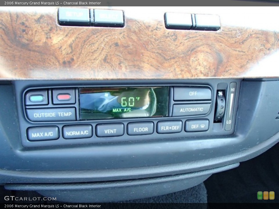 Charcoal Black Interior Controls for the 2006 Mercury Grand Marquis LS #84653084