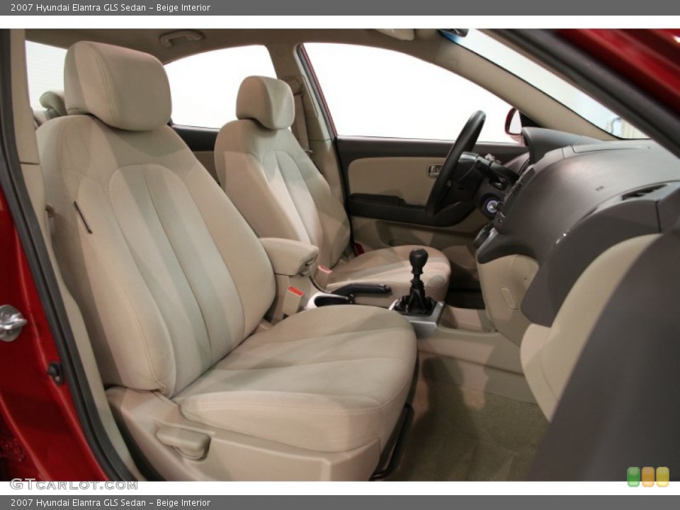 Beige Interior Front Seat for the 2007 Hyundai Elantra GLS Sedan #84664682