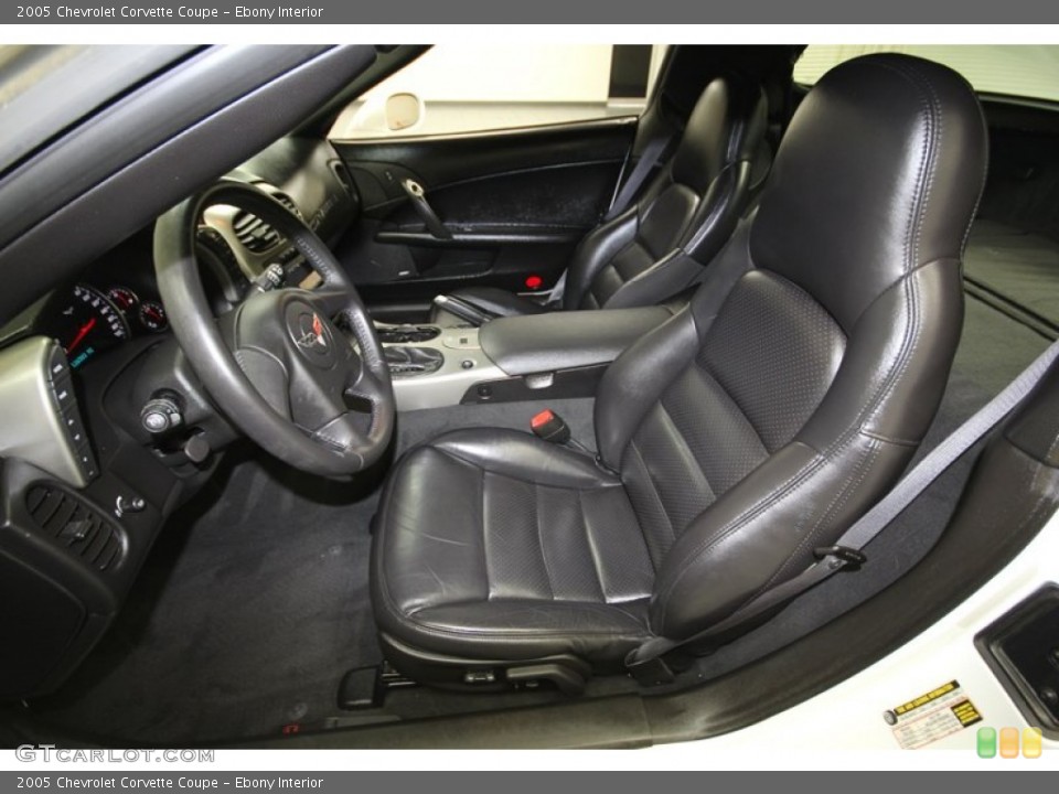 Ebony Interior Front Seat for the 2005 Chevrolet Corvette Coupe #84667985