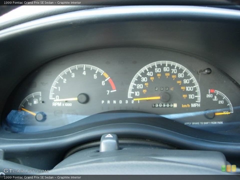 Graphite Interior Gauges for the 1999 Pontiac Grand Prix SE Sedan #84669683