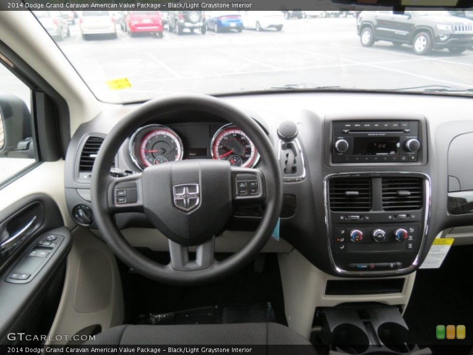 Black/Light Graystone Interior Dashboard for the 2014 Dodge Grand Caravan American Value Package #84671330