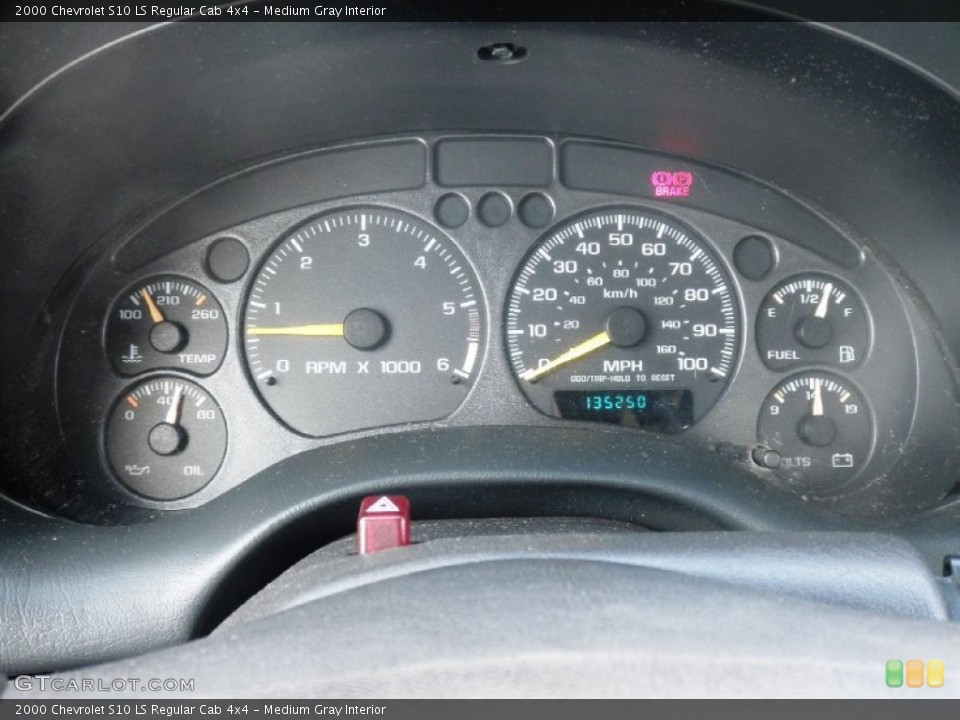 Medium Gray Interior Gauges for the 2000 Chevrolet S10 LS Regular Cab 4x4 #84673014