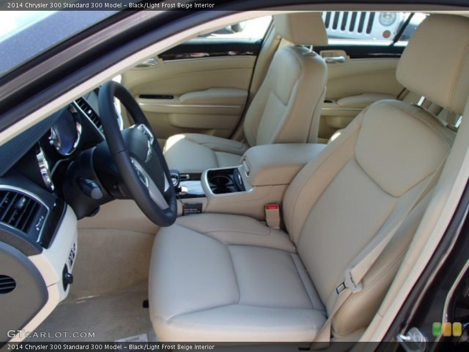 Black/Light Frost Beige Interior Front Seat for the 2014 Chrysler 300  #84675452