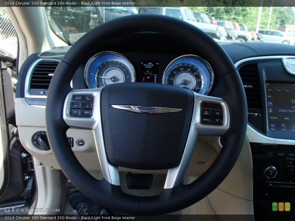 Black/Light Frost Beige Interior Steering Wheel for the 2014 Chrysler 300  #84675596