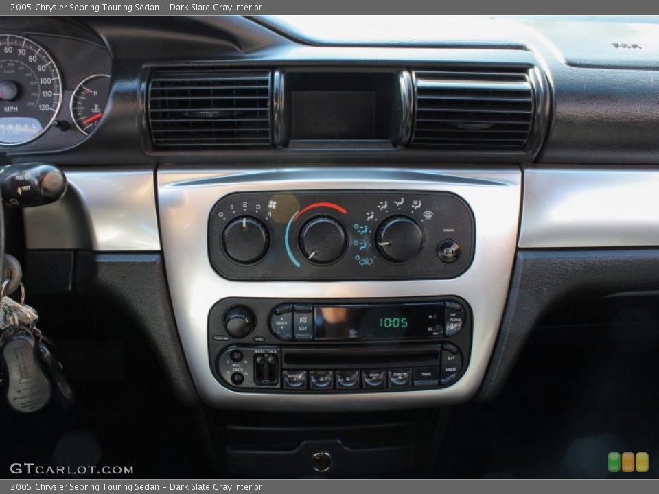 Dark Slate Gray Interior Controls for the 2005 Chrysler Sebring Touring Sedan #84679781