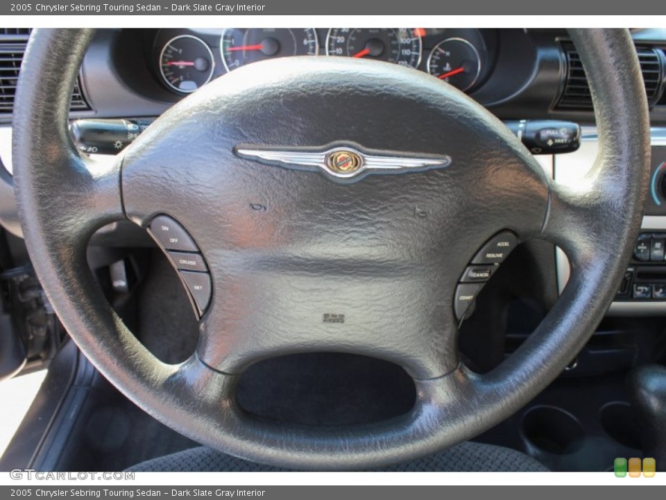 Dark Slate Gray Interior Steering Wheel for the 2005 Chrysler Sebring Touring Sedan #84679847