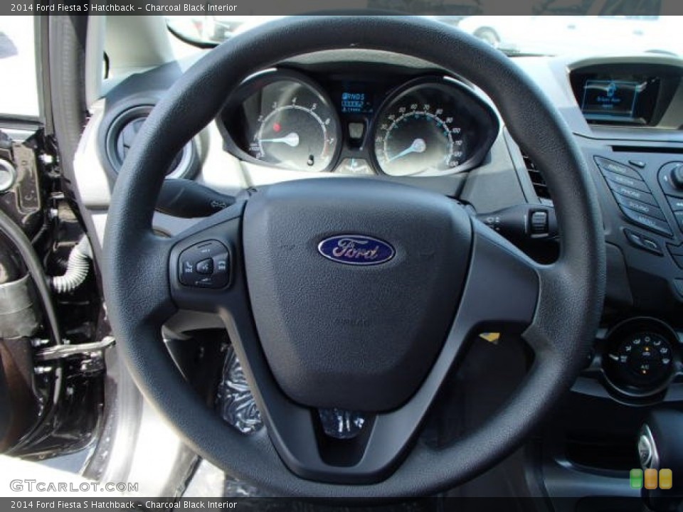 Charcoal Black Interior Steering Wheel for the 2014 Ford Fiesta S Hatchback #84686783