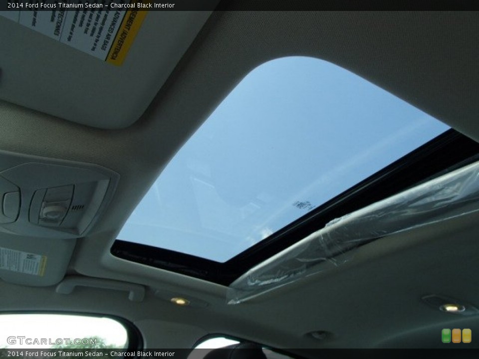 Charcoal Black Interior Sunroof for the 2014 Ford Focus Titanium Sedan #84687395