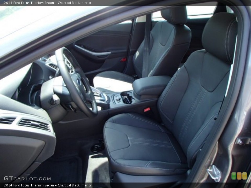Charcoal Black Interior Front Seat for the 2014 Ford Focus Titanium Sedan #84688022
