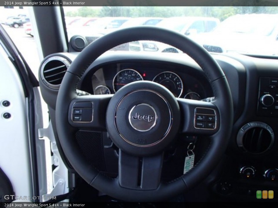 Black Interior Steering Wheel for the 2014 Jeep Wrangler Sport S 4x4 #84693335