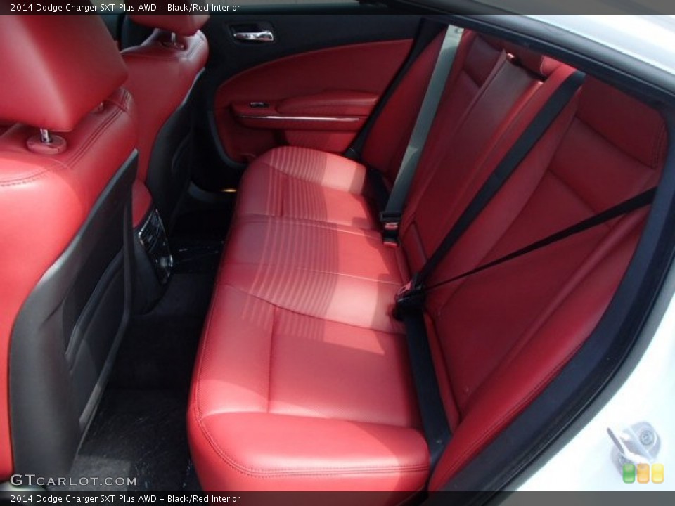 Black/Red Interior Rear Seat for the 2014 Dodge Charger SXT Plus AWD #84694139