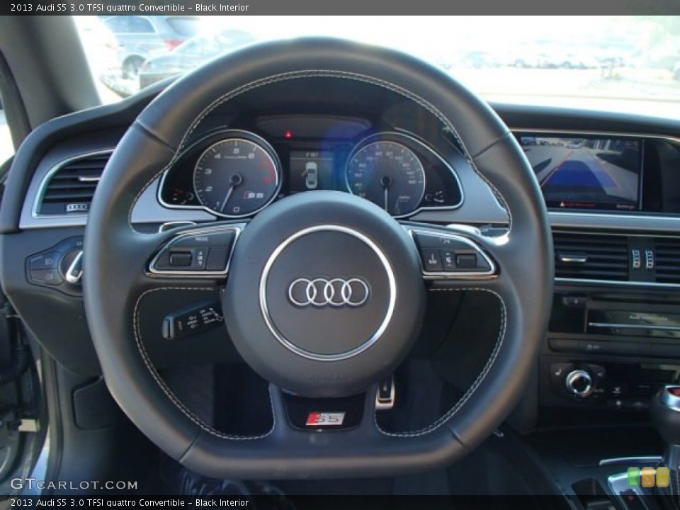 Black Interior Steering Wheel for the 2013 Audi S5 3.0 TFSI quattro Convertible #84698105