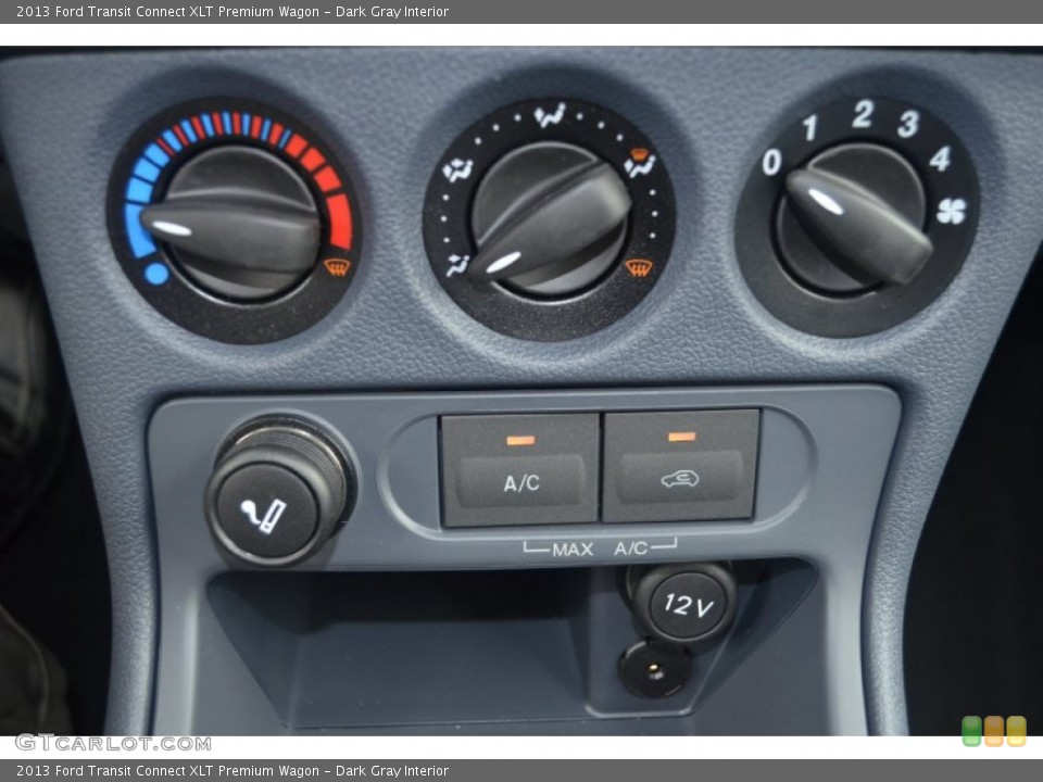 Dark Gray Interior Controls for the 2013 Ford Transit Connect XLT Premium Wagon #84702370