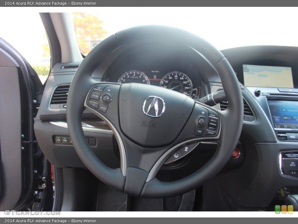Ebony Interior Steering Wheel for the 2014 Acura RLX Advance Package #84705888