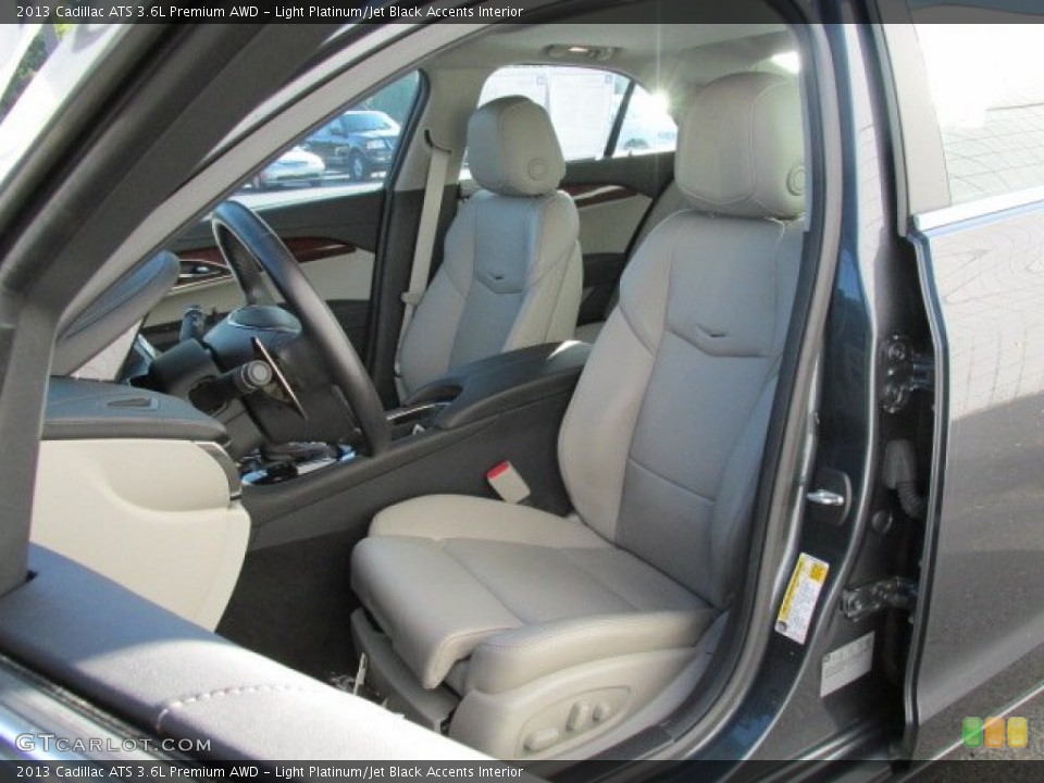 Light Platinum/Jet Black Accents Interior Front Seat for the 2013 Cadillac ATS 3.6L Premium AWD #84724117