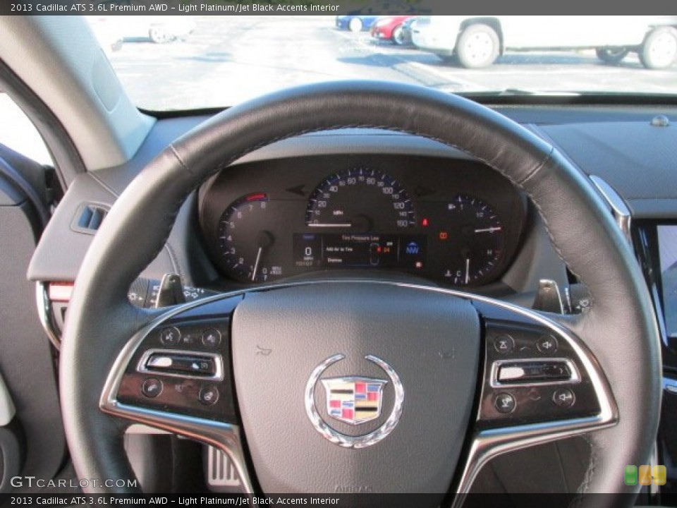 Light Platinum/Jet Black Accents Interior Steering Wheel for the 2013 Cadillac ATS 3.6L Premium AWD #84724206