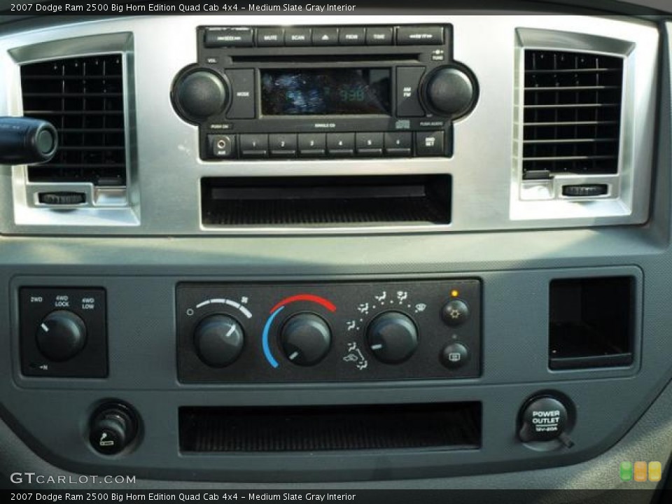 Medium Slate Gray Interior Controls for the 2007 Dodge Ram 2500 Big Horn Edition Quad Cab 4x4 #84727132
