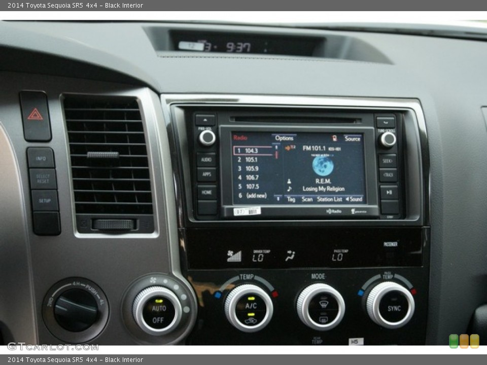 Black Interior Controls for the 2014 Toyota Sequoia SR5 4x4 #84732040