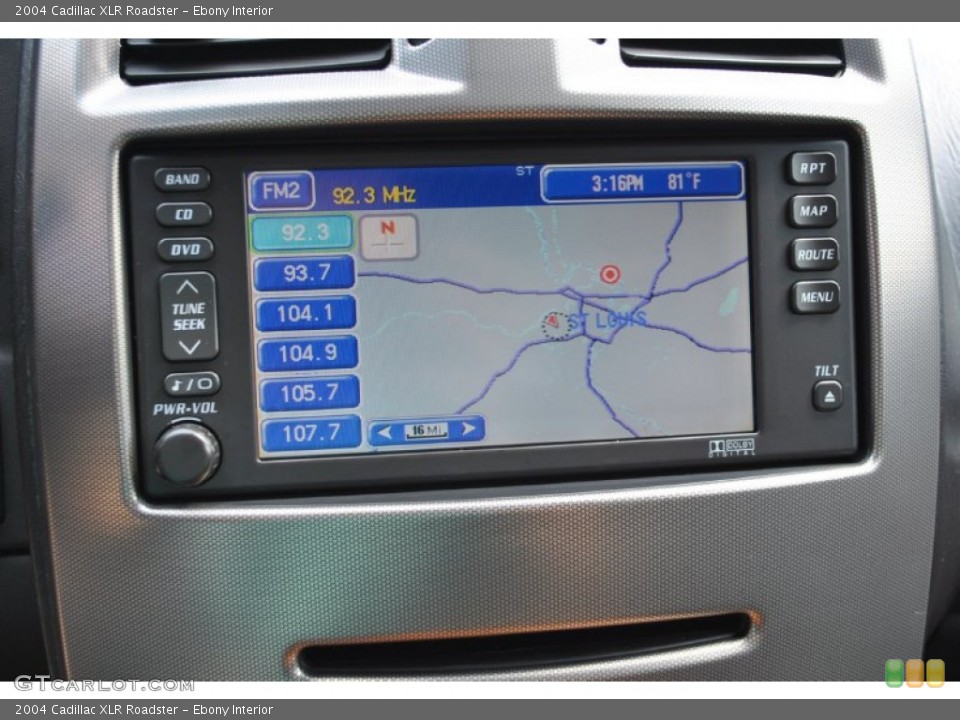 Ebony Interior Navigation for the 2004 Cadillac XLR Roadster #84735193