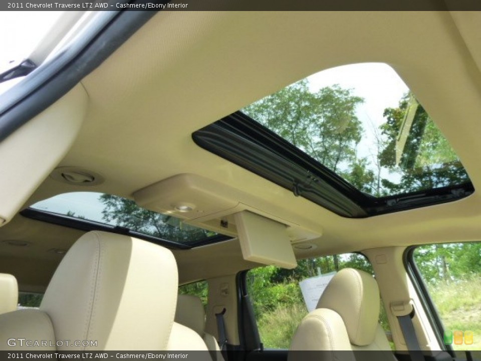 Cashmere/Ebony Interior Sunroof for the 2011 Chevrolet Traverse LTZ AWD #84736902