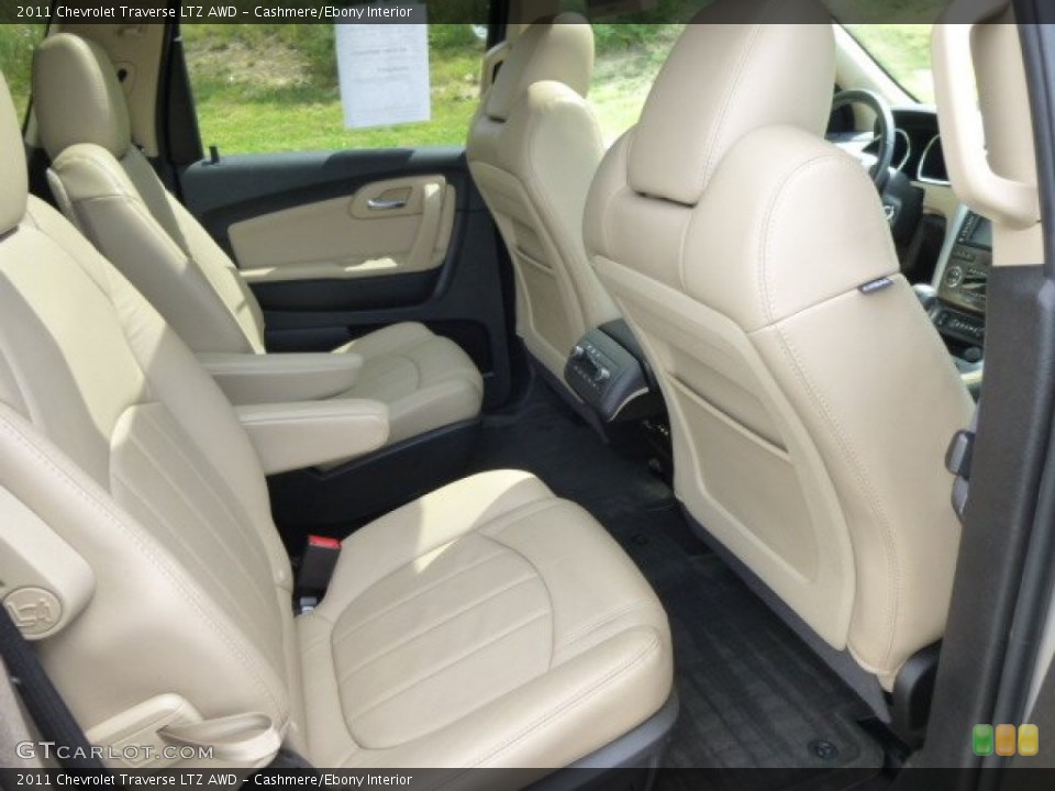 Cashmere/Ebony Interior Rear Seat for the 2011 Chevrolet Traverse LTZ AWD #84736923