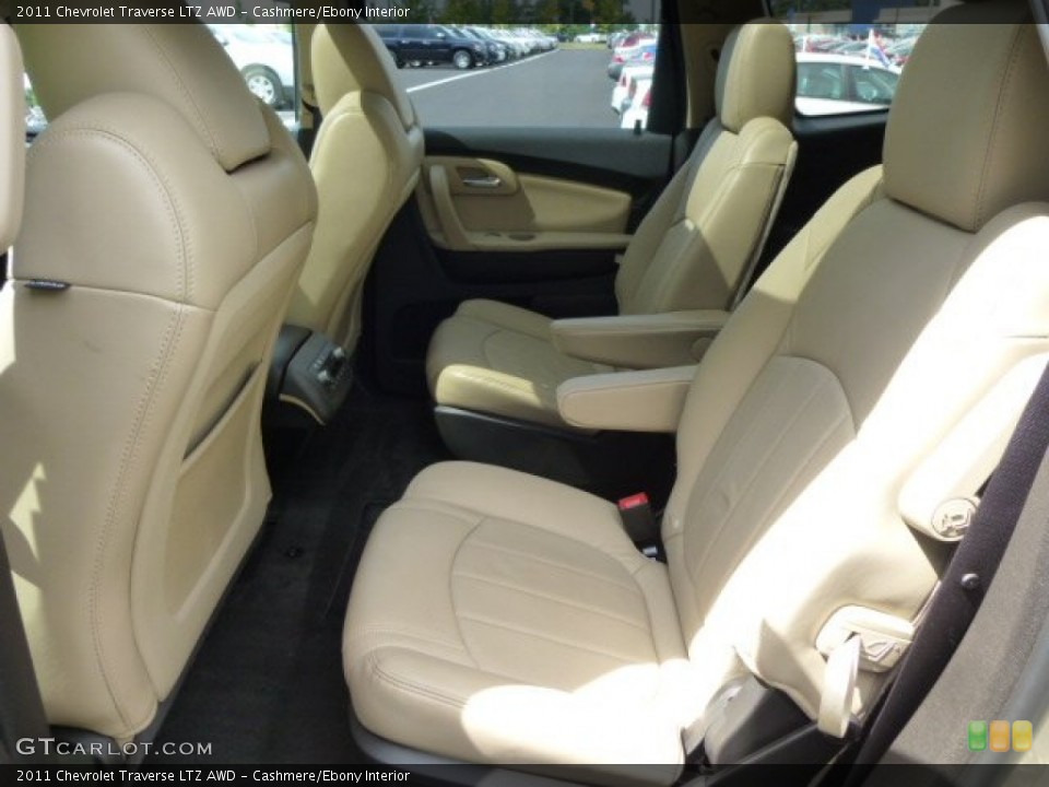 Cashmere/Ebony Interior Rear Seat for the 2011 Chevrolet Traverse LTZ AWD #84736974