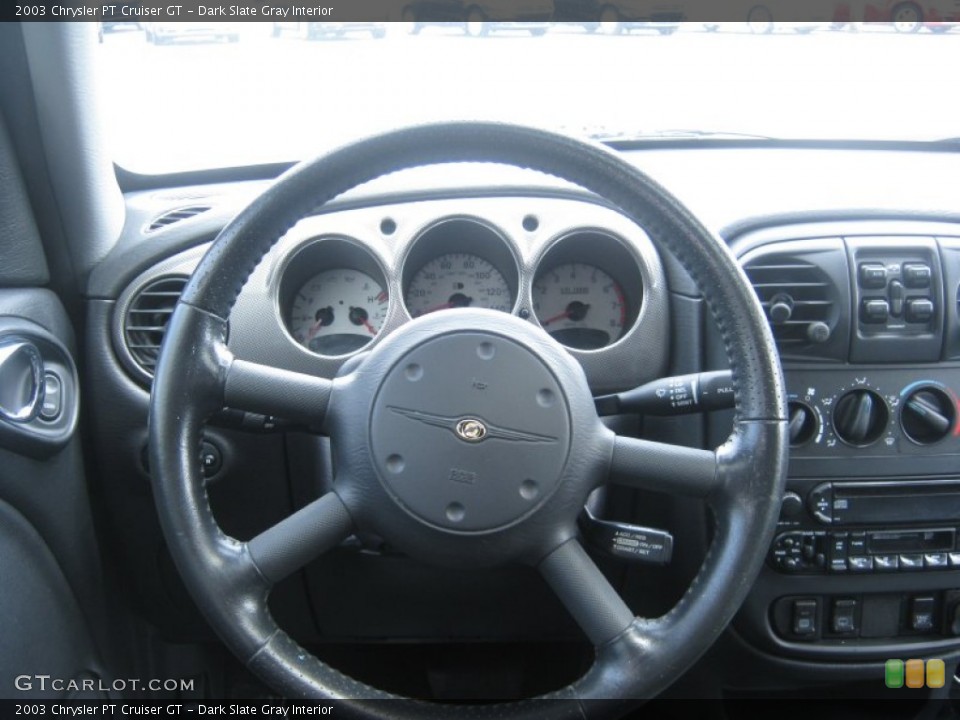 Dark Slate Gray Interior Steering Wheel for the 2003 Chrysler PT Cruiser GT #84738912