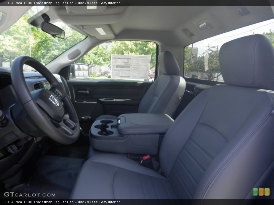Black/Diesel Gray Interior Front Seat for the 2014 Ram 1500 Tradesman Regular Cab #84739646