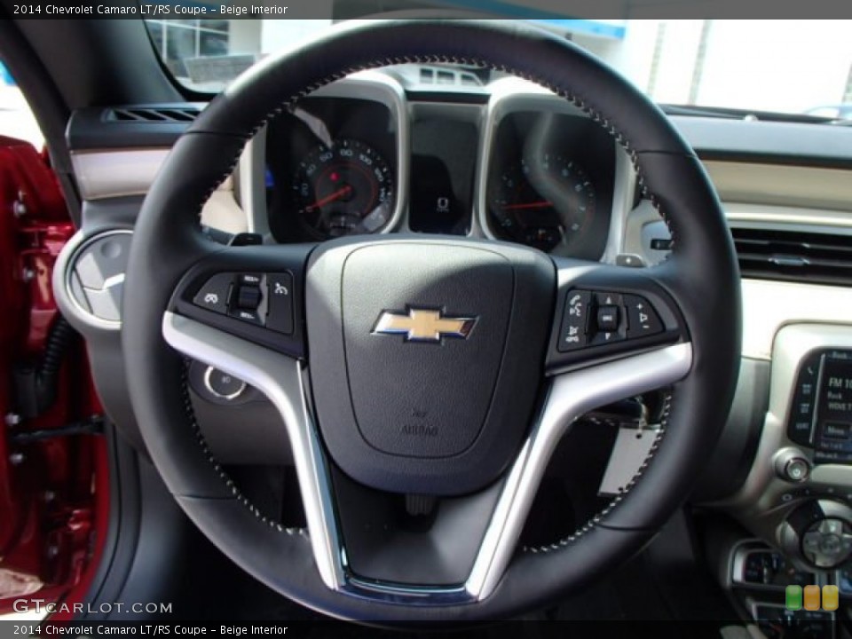 Beige Interior Steering Wheel for the 2014 Chevrolet Camaro LT/RS Coupe #84750107