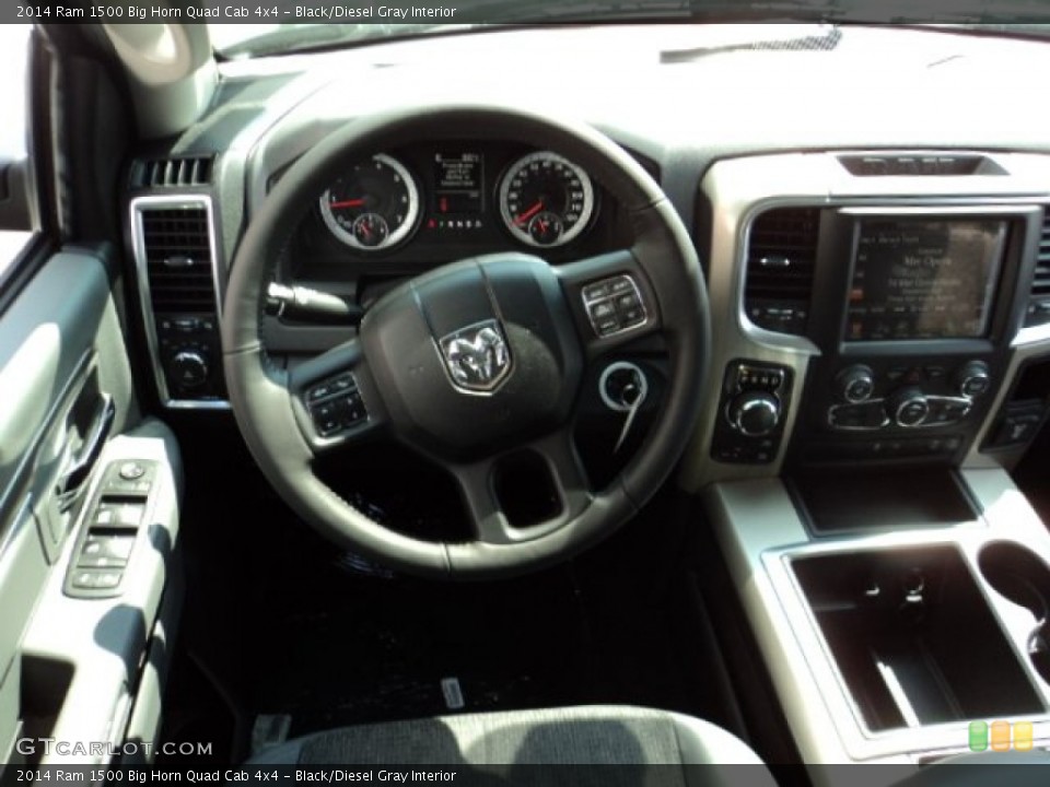 Black/Diesel Gray Interior Dashboard for the 2014 Ram 1500 Big Horn Quad Cab 4x4 #84751499