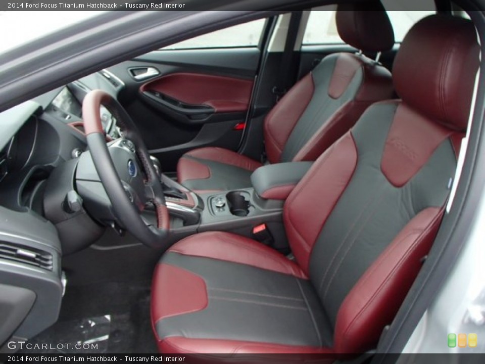 Tuscany Red Interior Front Seat for the 2014 Ford Focus Titanium Hatchback #84752105