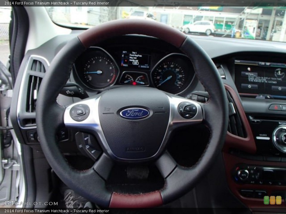 Tuscany Red Interior Steering Wheel for the 2014 Ford Focus Titanium Hatchback #84752330