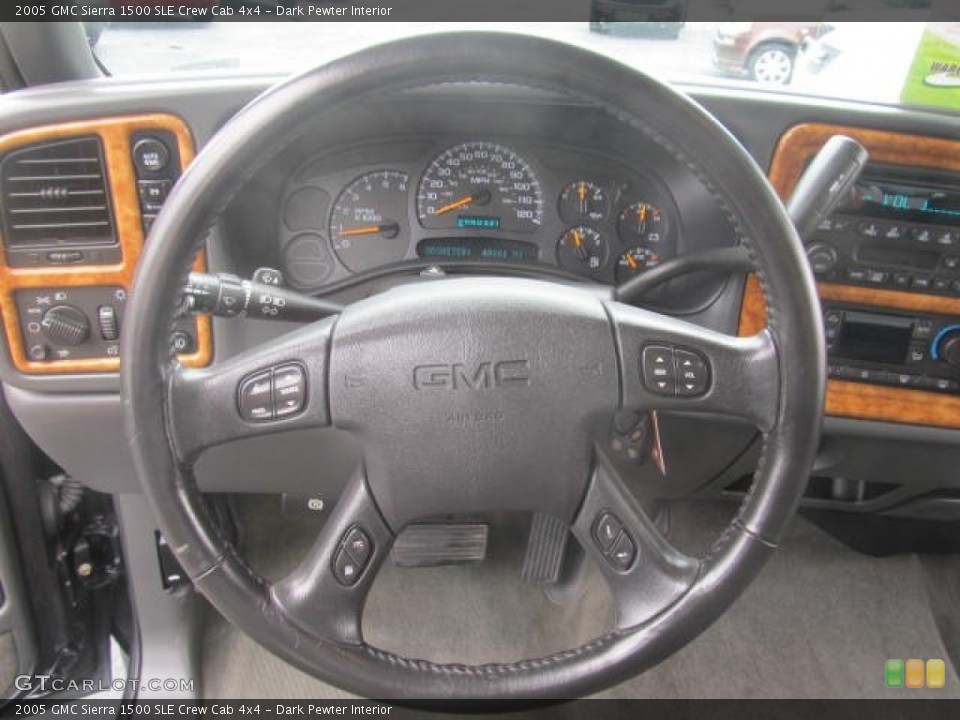 Dark Pewter Interior Steering Wheel for the 2005 GMC Sierra 1500 SLE Crew Cab 4x4 #84752426